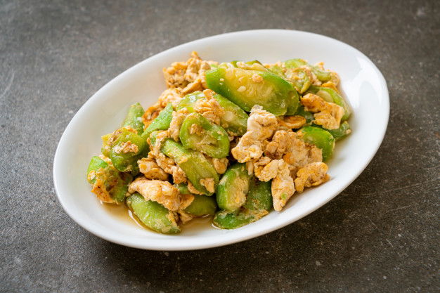 Stir Fried Angled Gourd With Egg Healthy Food Style 1339 113924