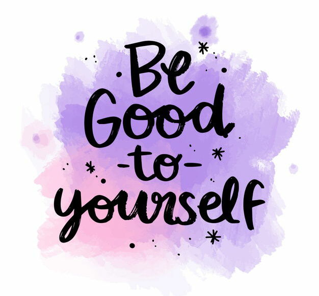 Positive Lettering Be Good Yourself Message Watercolor Stain 23 2148342665