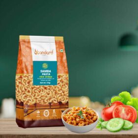 Fiber-Rich Samba Wheat Millet Pasta - Made from samba wheat and millet, this pasta is high in fiber and ideal for nutritious cooking_11zon