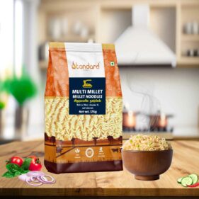 Multi millet noodles, a nutritious mix of finger, foxtail, and pearl millets.