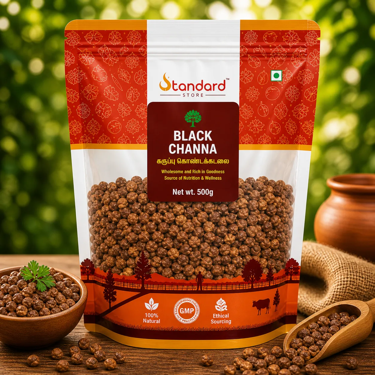 Kondakadalai black chana whole dried legumes high protein healthy pulses
