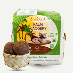 Palm jaggery 500g natural pack with traditional basket jaggery balls