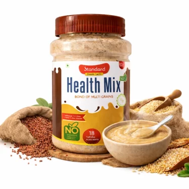 Standard Health Mix multi grain powder with natural ingredients, healthy porridge prepared from millets and grains