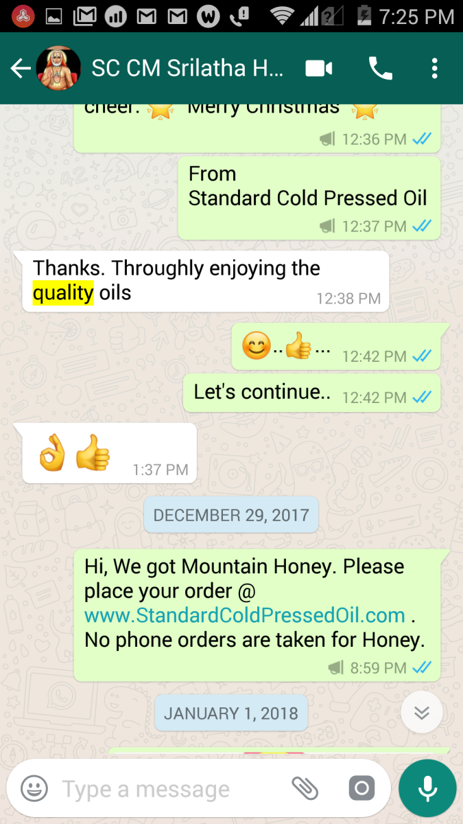 A-Customers-Enthusiastic-Review-Shown-In-A-Whatsapp-Chat-Window