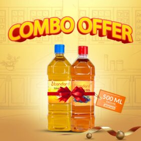 Salad Lovers Bundle Pack Wooden Cold Pressed White & Black Sesame Oil Duo (500ml each)