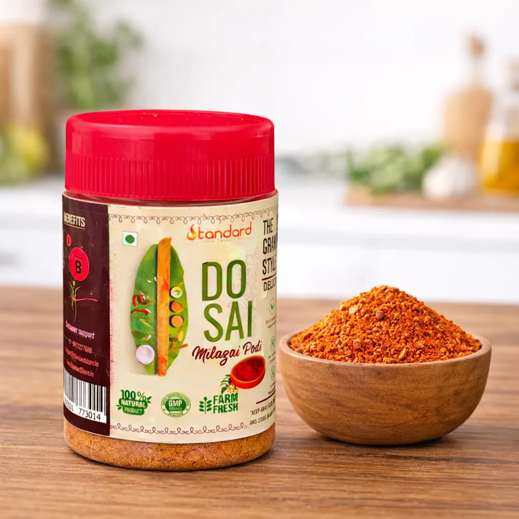Grandma style dosa milagai podi spice mix for idli and dosa with natural ingredients