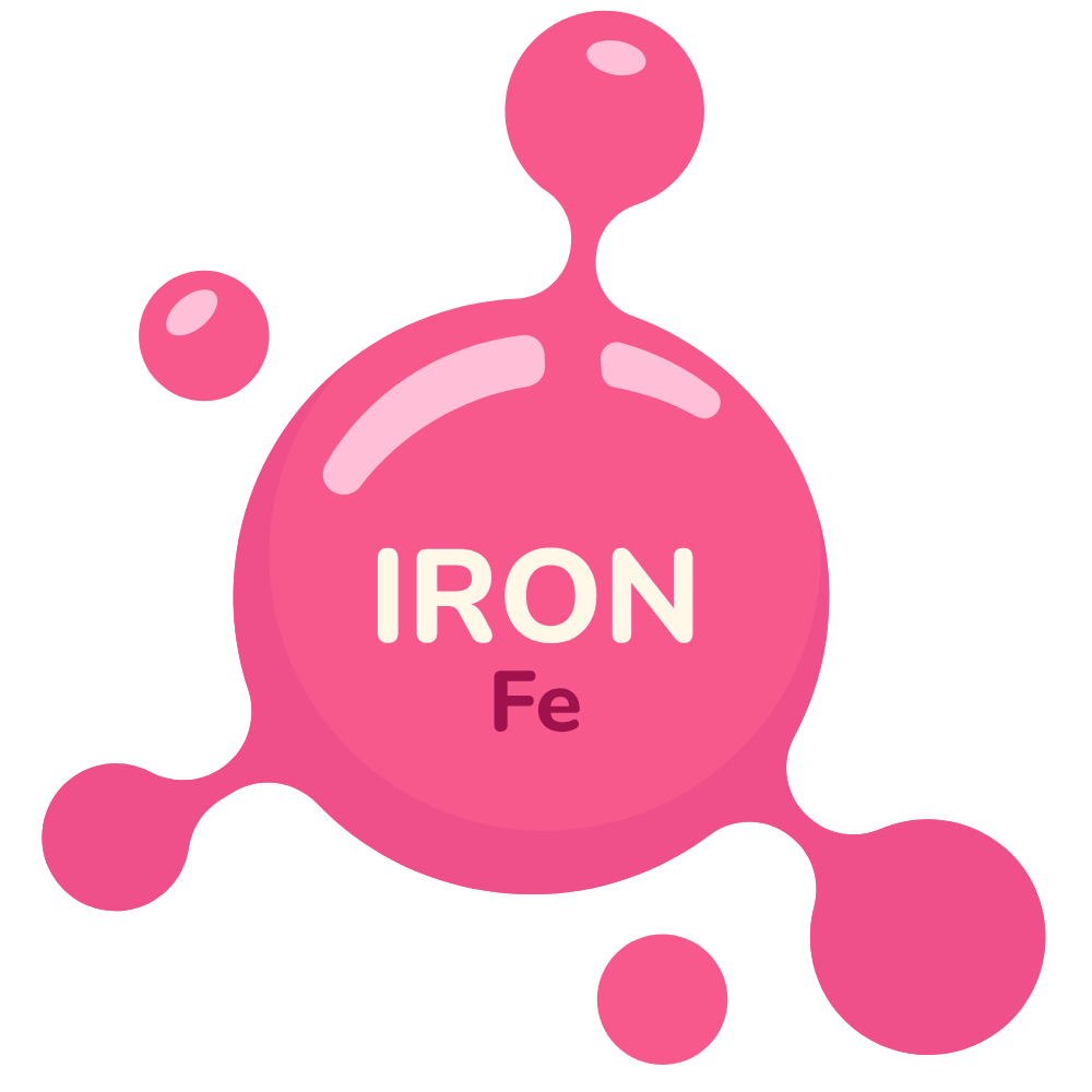 Ragi flakes icon showing iron-rich benefit for better hemoglobin and energy.