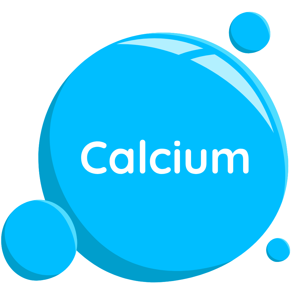 Ragi flakes icon showing rich calcium content for strong bones and healthy growth.