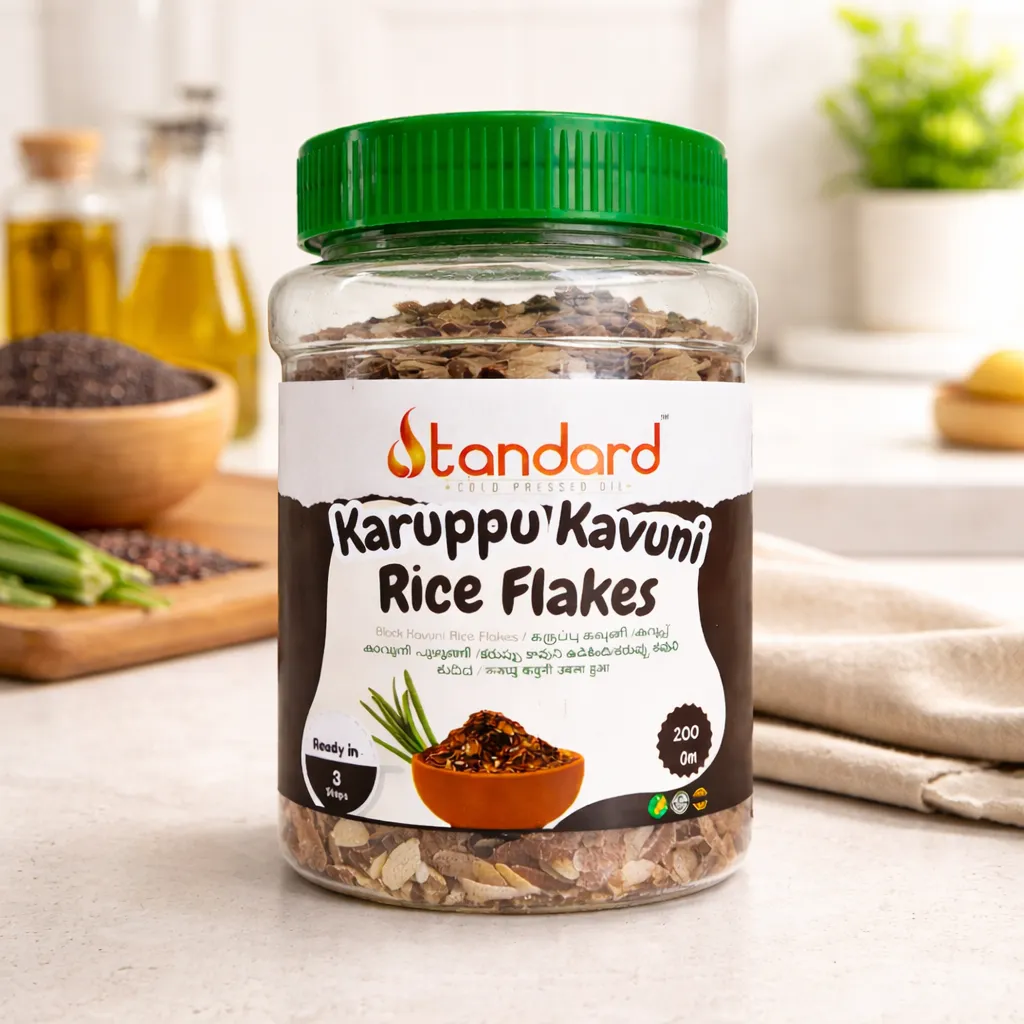Karuppu Kavuni rice flakes benefits showing antioxidants, iron, fiber, heart health and natural energy