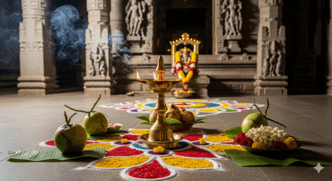 नारळ तेलाच्या दिव्याने प्रकाश देणे – एक अद्भुत आध्यात्मिक अनुभव