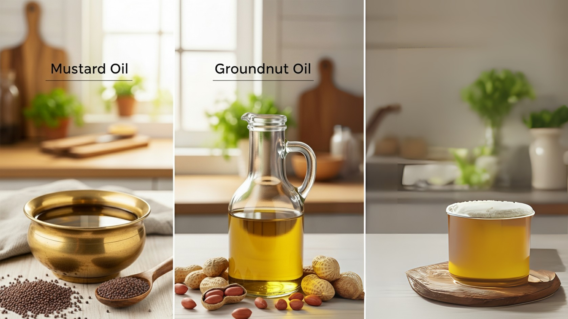 கடுகு எண்ணெய் Vs வெர்கடலை எண்ணெய் — விரிவான ஒப்பீடு