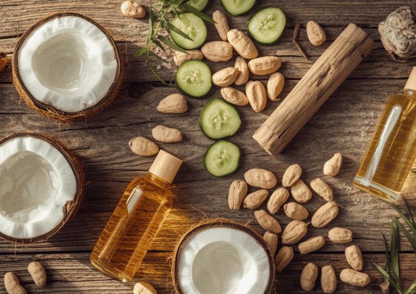 Lakdi Ghana Tel – Shuddh, Natural Ani Arogyadayee Local Cold Pressed Oil In Wooden Bowl Near Traditional Oil Press.