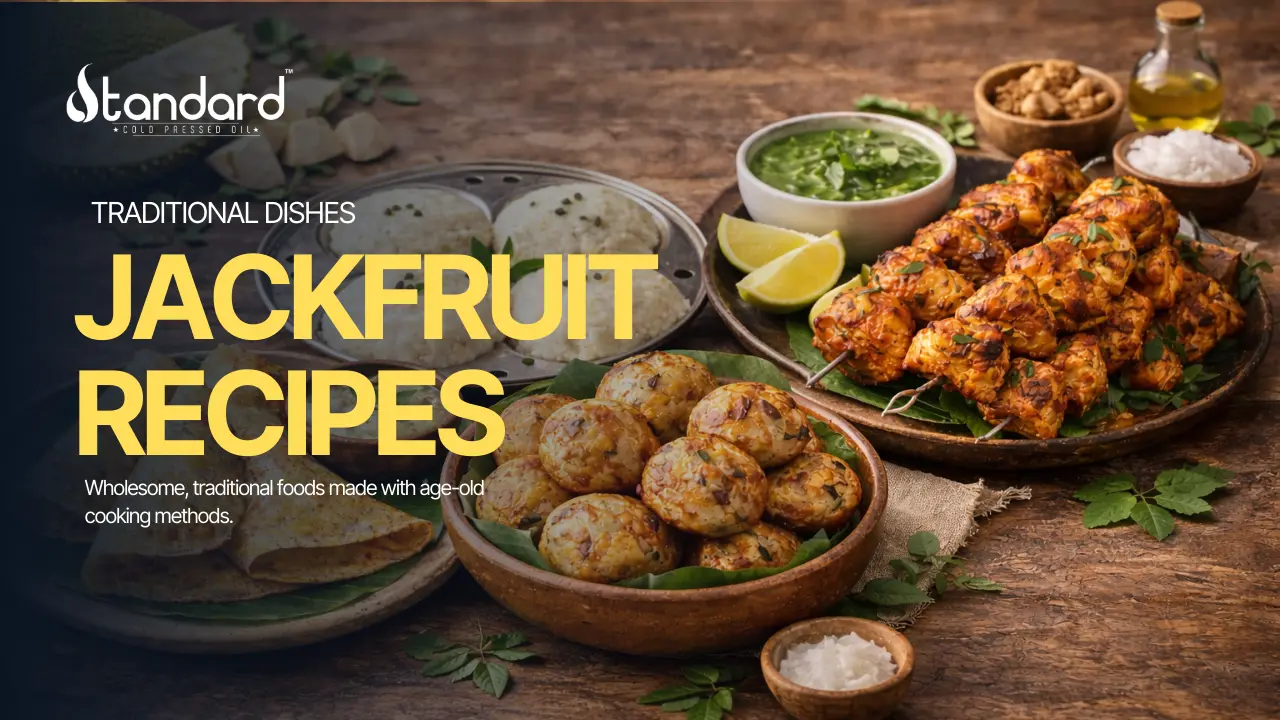 Raditional South Indian Jackfruit Recipes Including Idli, Paniyaram, Dosa, And Grilled Jackfruit Dishes Made With Cold-Pressed Oils