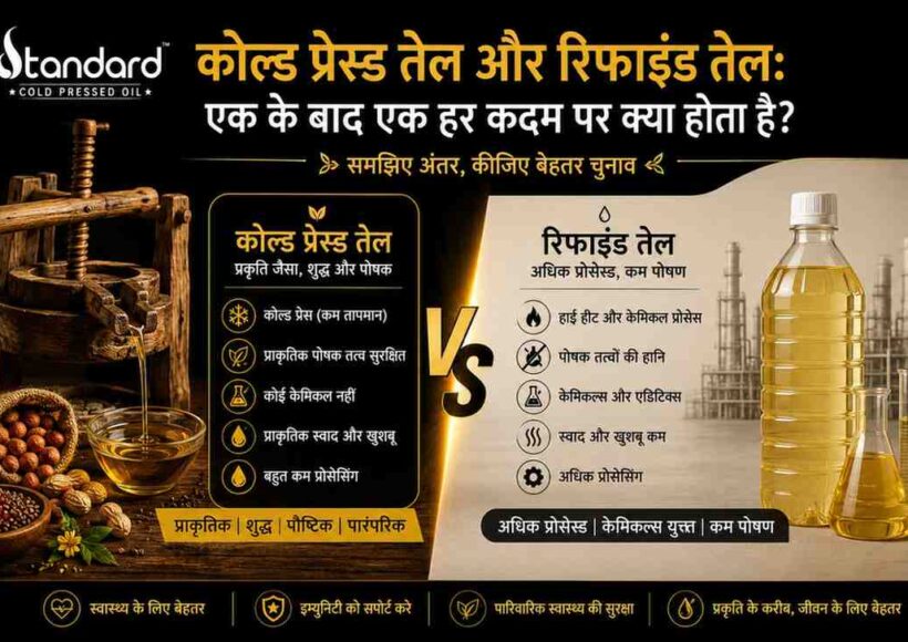 कोल्ड प्रेस्ड तेल बनाम रिफाइंड तेल