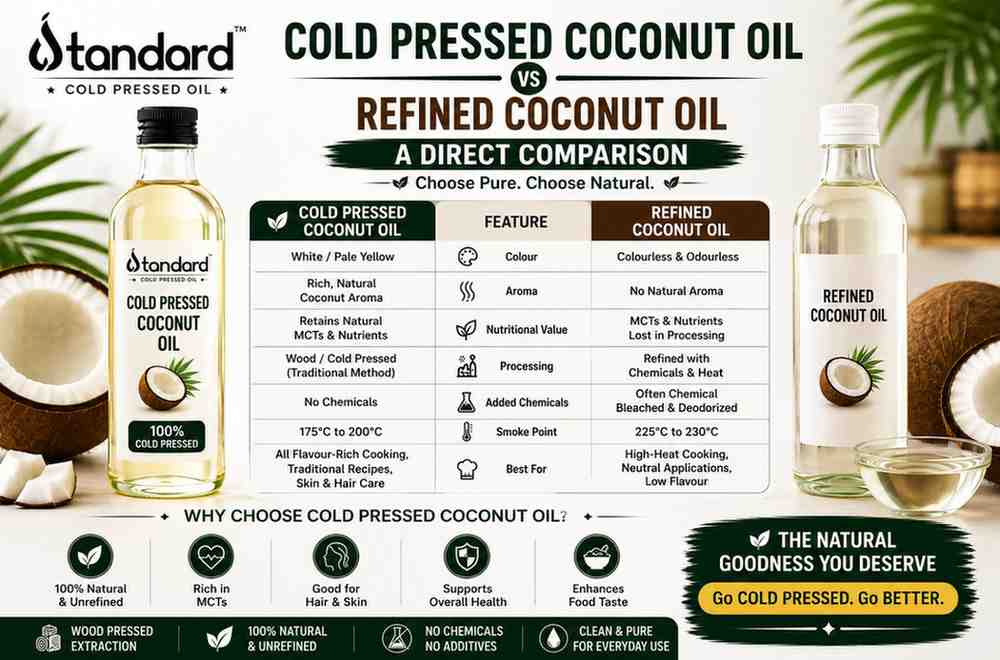 Cold Pressed Coconut Oil Vs Refined Coconut Oil: A Direct Comparison 1 Cold Pressed Coconut Oil Vs Refined Coconut Oil – Complete Comparison