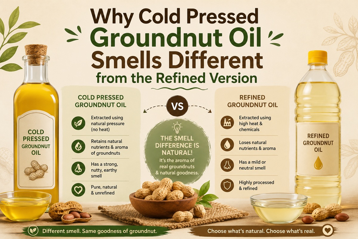 Why Cold Pressed Groundnut Oil Smells Different From The Refined Version? 1 Cold Press Oil Smell