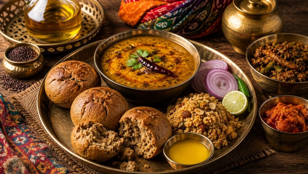 Rajasthani Rasoi: 7 खास स्वाद जो राजस्थानी रसोई को बनाते हैं अनोखा 10 Rajasthani Rasoi Dal Baati Churma Ghee Sarson Tel