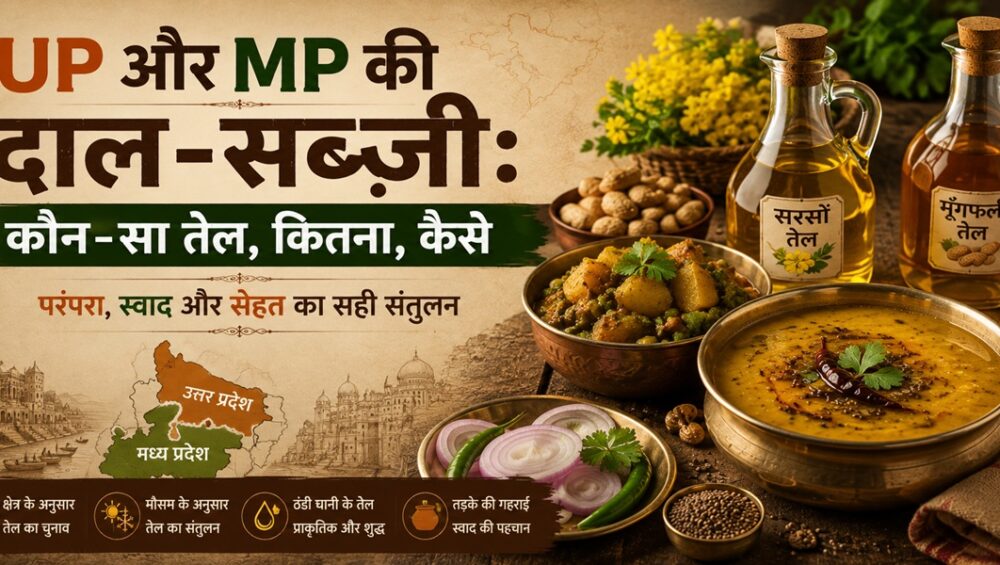 Up और Mp की दाल-सब्ज़ी में कौन-सा तेल इस्तेमाल होता है? क्षेत्र के हिसाब से समझें 8 Up Mp Dal Sabzi Sarson Tel Moongfali Tel