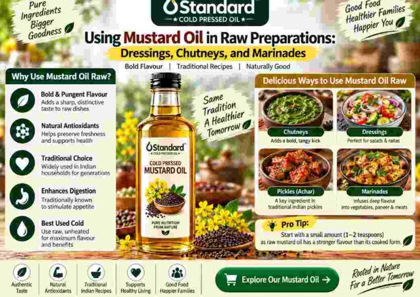 Using Mustard Oil In Raw Preparations: Dressings, Chutneys, And Marinades 1 Mustard Oil Tradition Meets Fresh Flavour