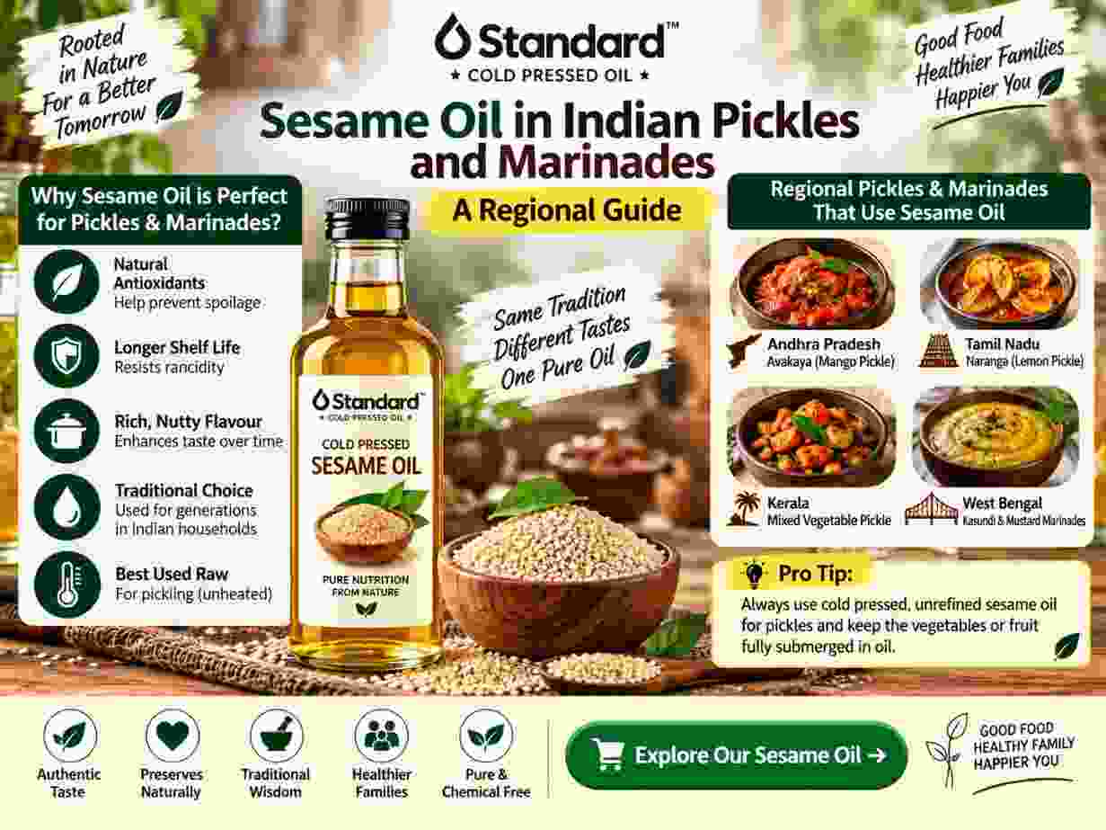 Sesame Oil In Indian Pickles And Marinades: A Regional Guide 1 Sesame Oil India’s Pickle Tradition
